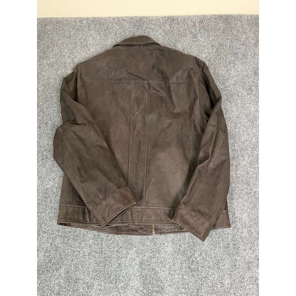 Jos A Bank Executive Collection Mens Large Brown Suede Genuine Leather Jacket - Picture 8 of 12